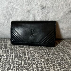 372. Yves Saint Laurent Black Key & Card Holder